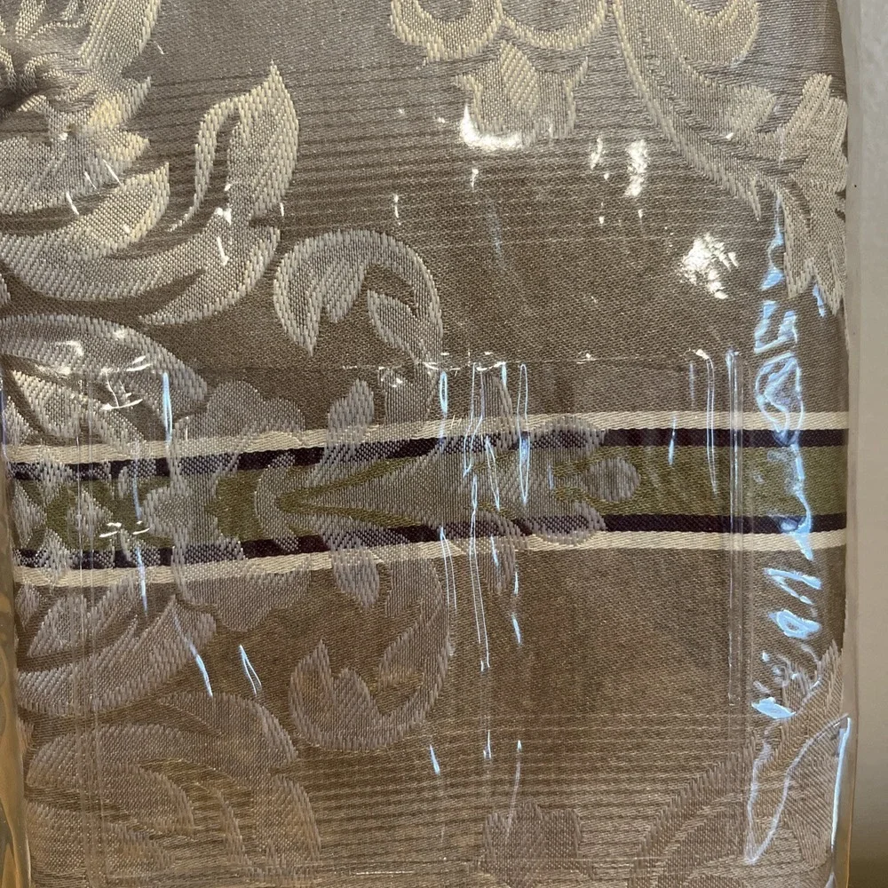 JCPenney Home Collection Purple Gold Damask Striped‎ Valance 80x16